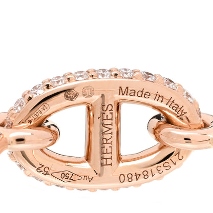 Hermes 18K Rose Gold Diamond Farandole Ring 52 6 4 of 5