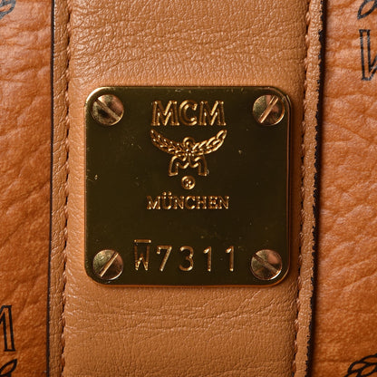 MCM Visetos Large Liz Reversible Shopper Tote Cognac 12 of 22