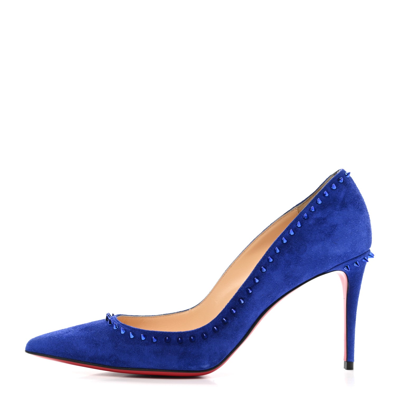 Christian Louboutin Veau Velours Anjalina 85 Pumps 39.5 Azulejo 1 of 8