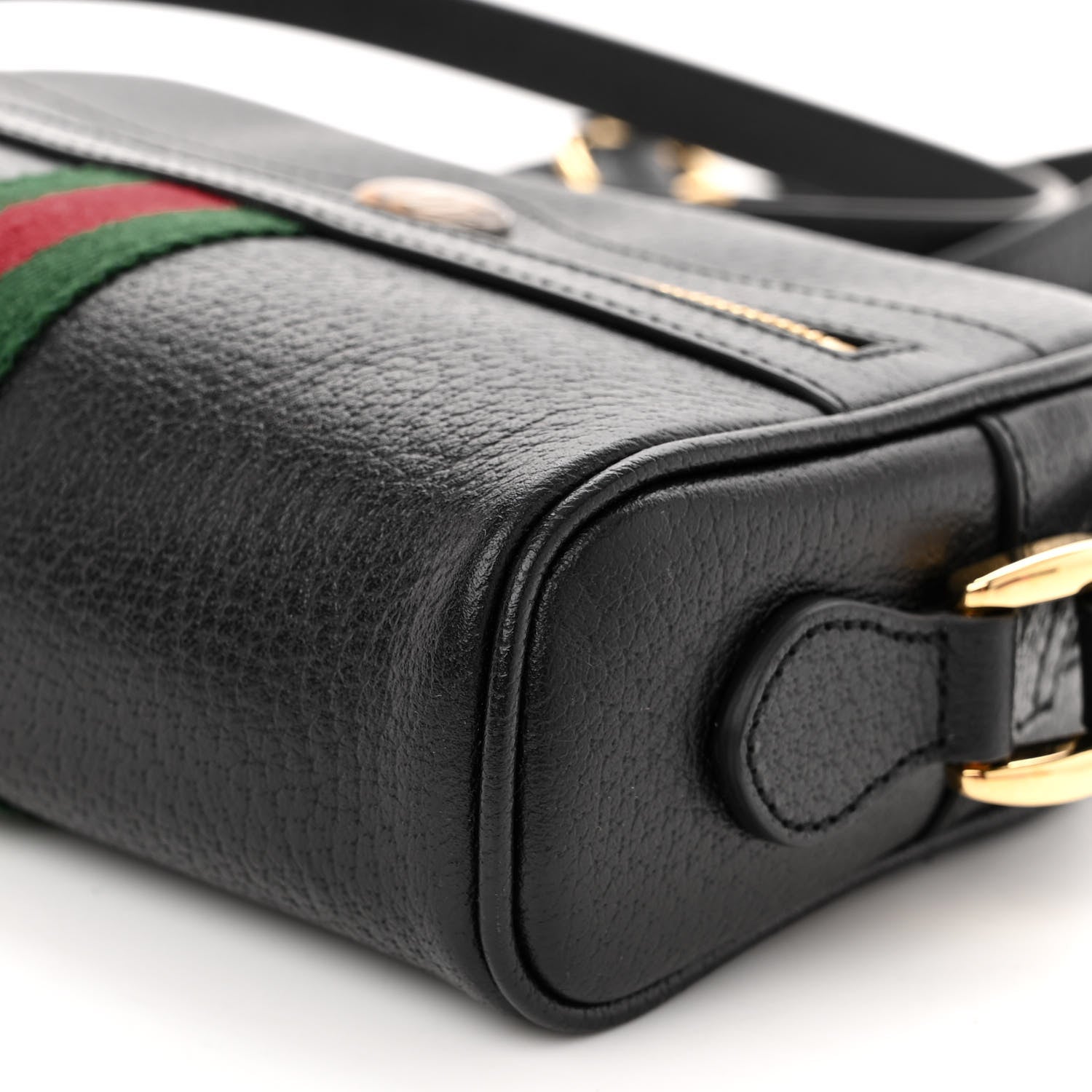 Gucci Calfskin Web Mini Ophidia Shoulder Bag Black 10 of 10