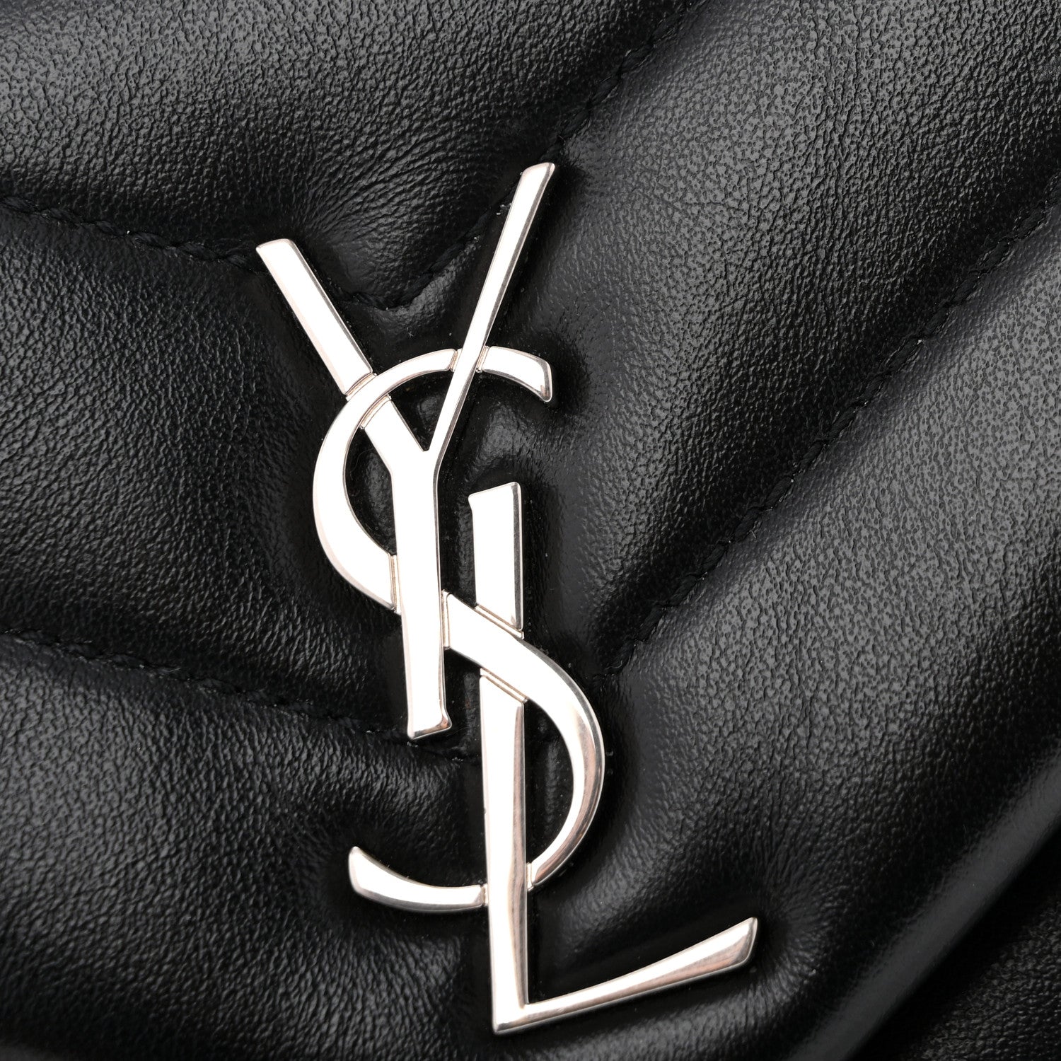 Saint Laurent Calfskin Y Quilted Monogram Toy Loulou Crossbody Bag Black 11 of 13