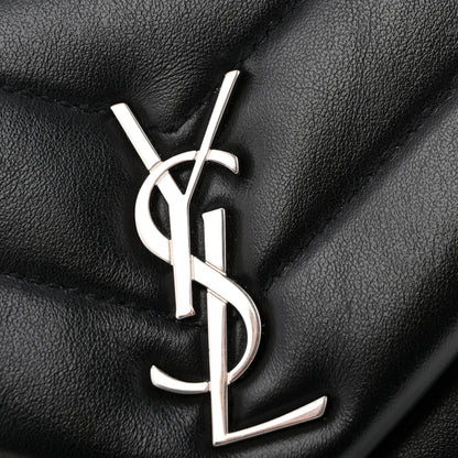 Saint Laurent Calfskin Y Quilted Monogram Toy Loulou Crossbody Bag Black 11 of 13