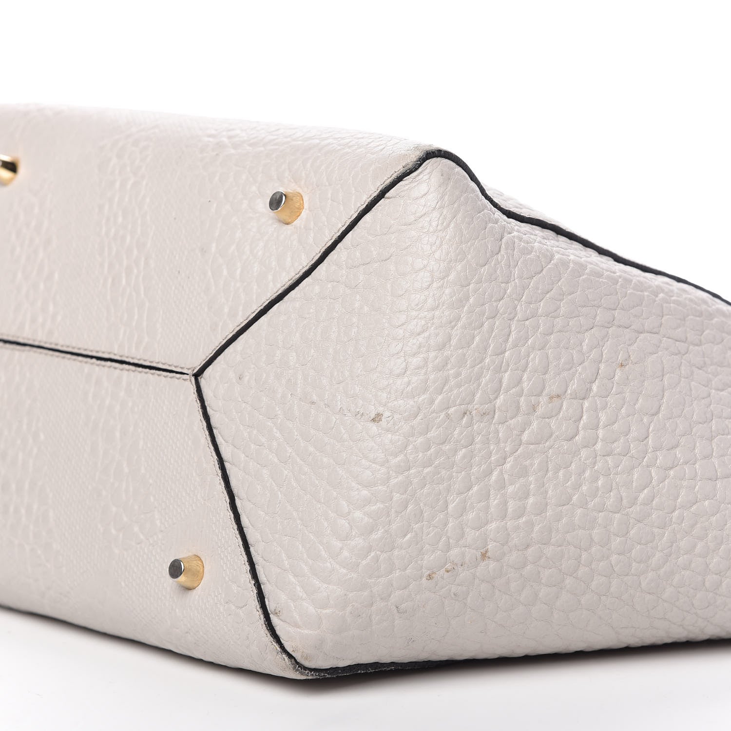 Burberry Signature Grain Calfskin Check Embossed Small Canterbury Tote Stone White 7 of 12