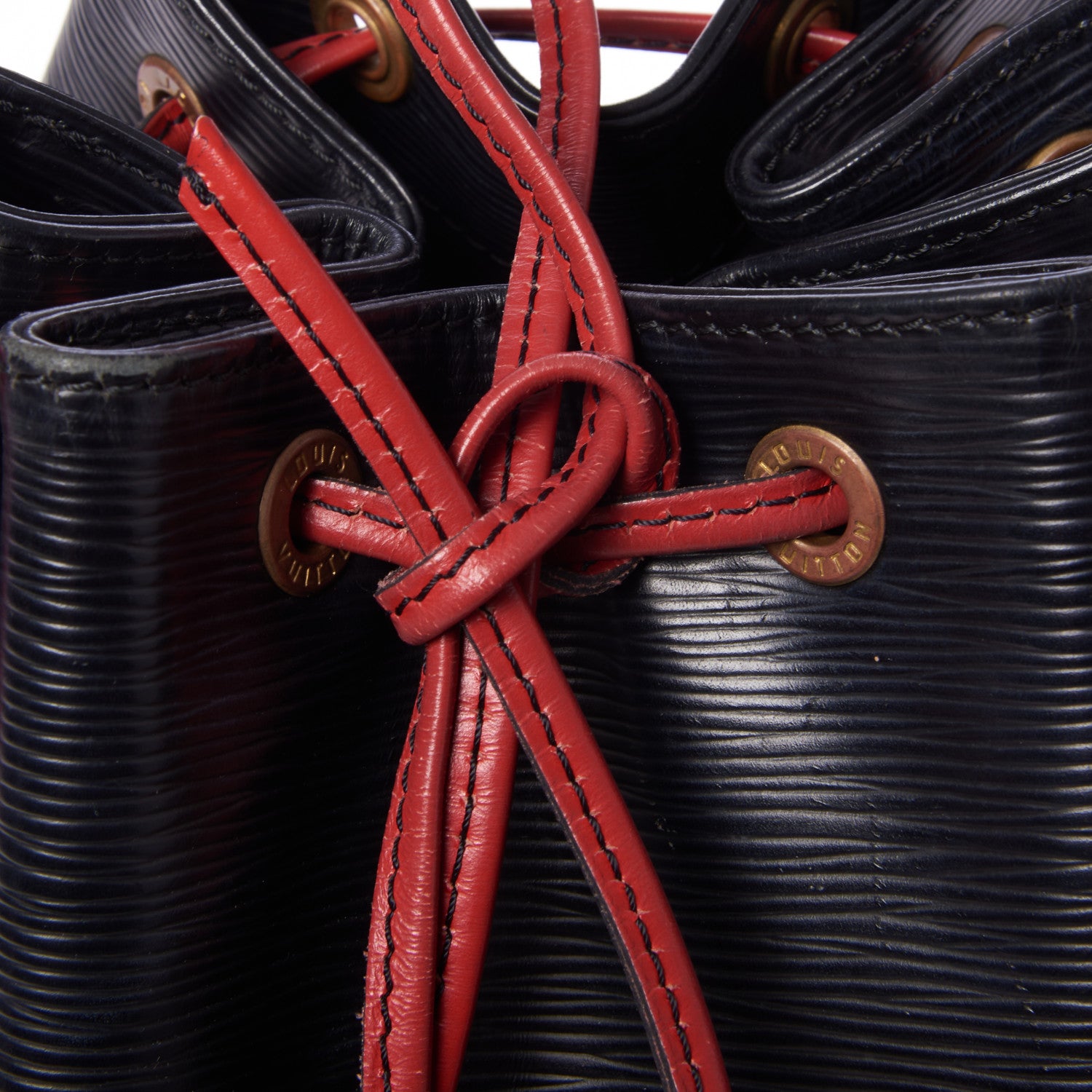 Louis Vuitton Epi Bi-Color Noe Castillan Red Black 10 of 10