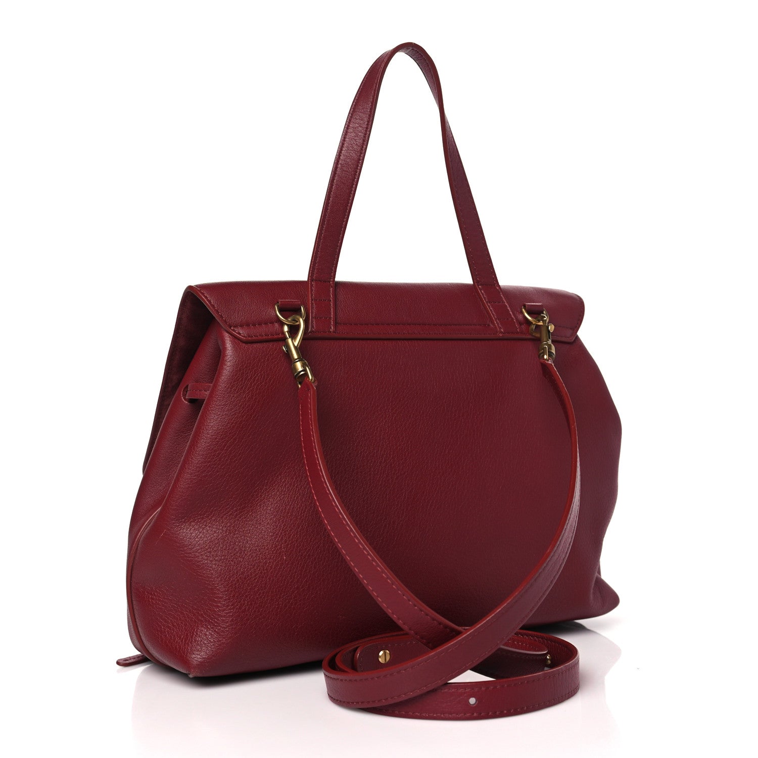 Mansur Gavriel Calfskin Mini Soft Lady Bag Claret 3 of 9