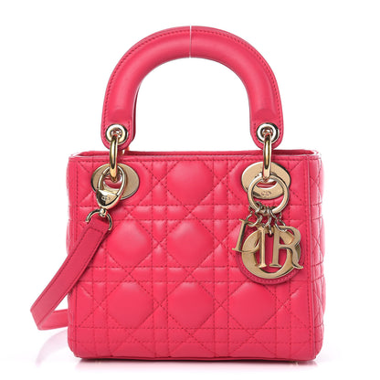 Christian Dior Lambskin Cannage Mini Lady Dior Fuchsia 1 of 13