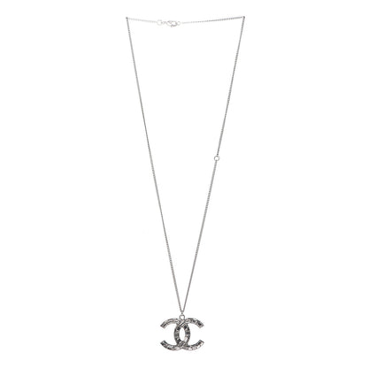 Chanel Baguette Crystal Large CC Necklace Silver 3 of 6