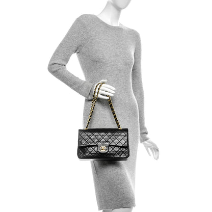 Chanel Lambskin Quilted Medium Double Flap Black 2 of 10