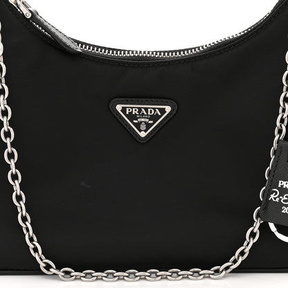 Prada Nylon Re-Edition 2005 Shoulder Bag Black 9 of 12