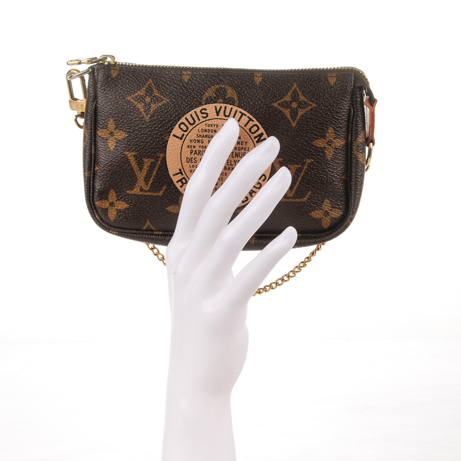 Louis Vuitton Monogram Complice Trunks and Bags Mini Pochette Accessories Beige 2 of 7