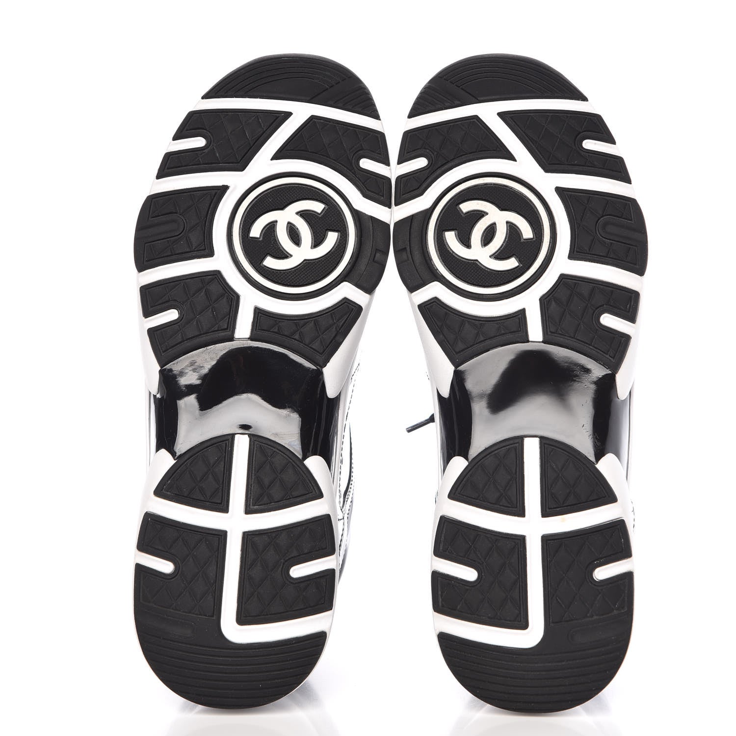 Chanel Calfskin Patent Transparent Sneakers 40.5 Black 5 of 9
