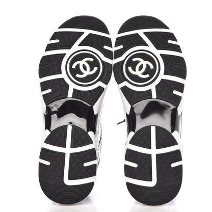 Chanel Calfskin Patent Transparent Sneakers 40.5 Black 5 of 9