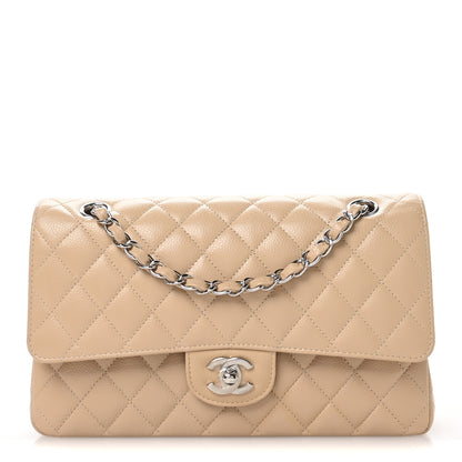 Chanel Caviar Quilted Medium Double Flap Beige 1 of 11