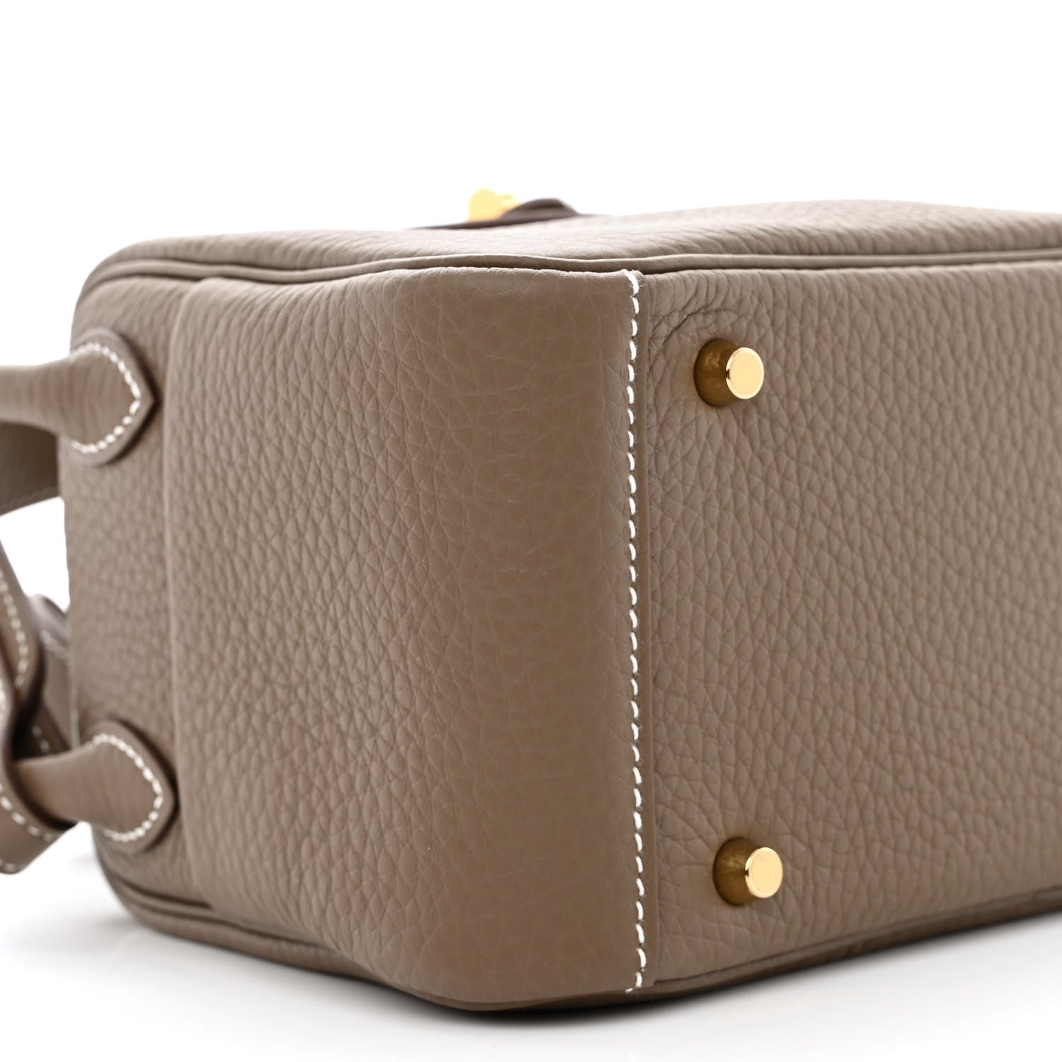 Hermes Taurillon Clemence Mini Lindy 20 Etoupe 9 of 12