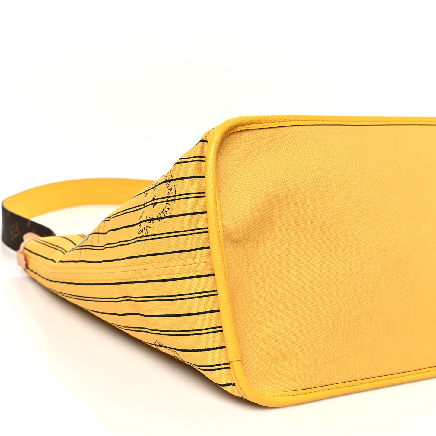 Monogram Stamped Inside Out NYC Neverfull Bandouliere GM Yellow