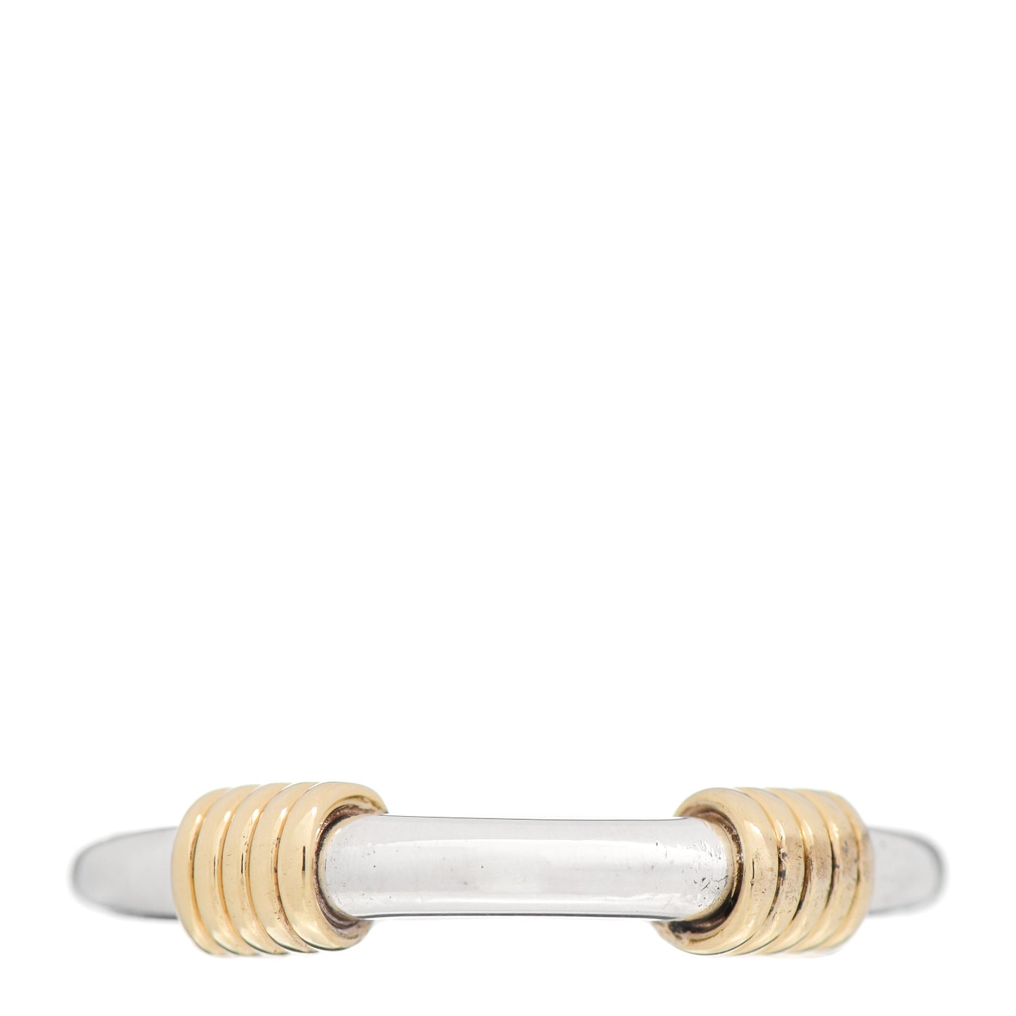 Sterling Silver 18K Yellow Gold Coil Band Ring 53 6.25