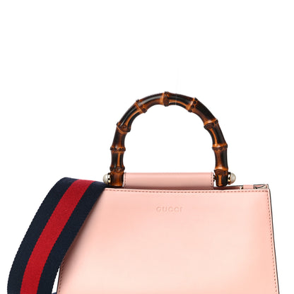 Gucci Nappa Bamboo Web Mini Nymphaea Top Handle Bag Perfect Pink Mystic White 10 of 13