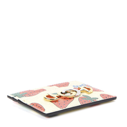 Gucci Calfskin Strawberry Print Zumi Case Case Ivory Red 4 of 8