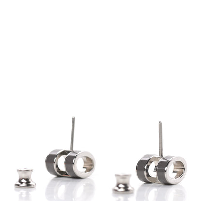 Hermes Silver Lacquered Pop H Earrings Etain 3 of 6