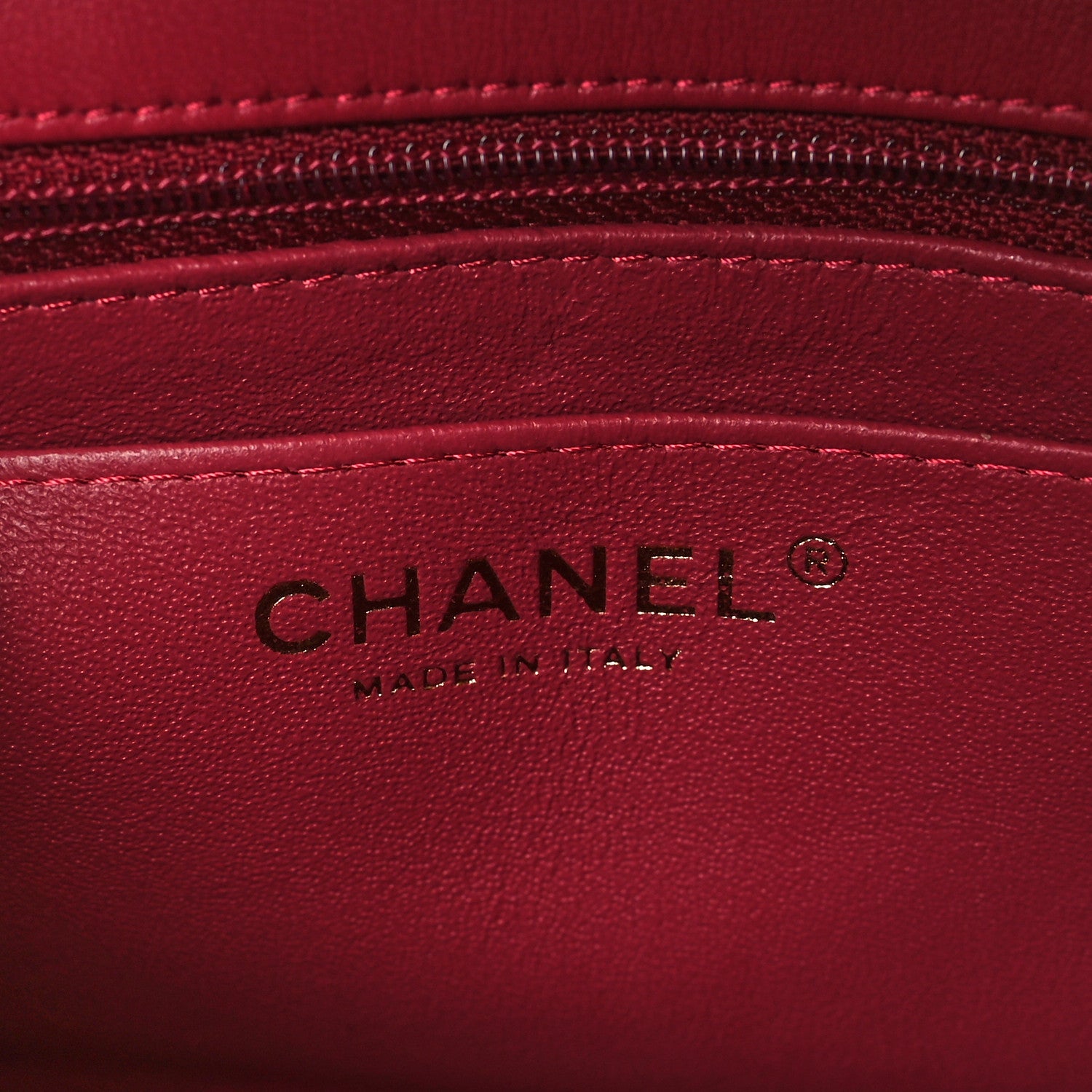 Chanel Lambskin Quilted Mini Square Flap Dark Pink 6 of 9