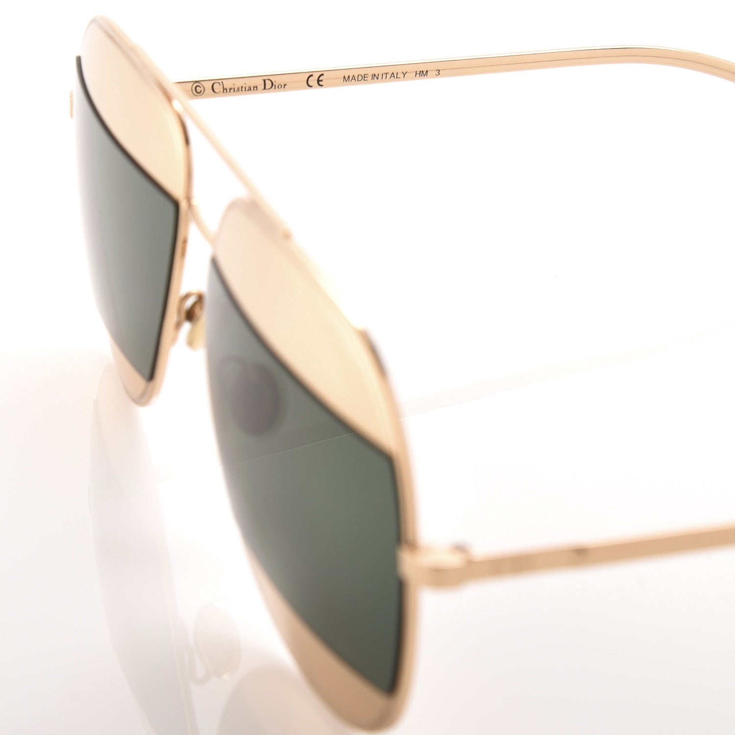 Christian Dior Split 1 Aviator Sunglasses Gold Silver 6 of 7