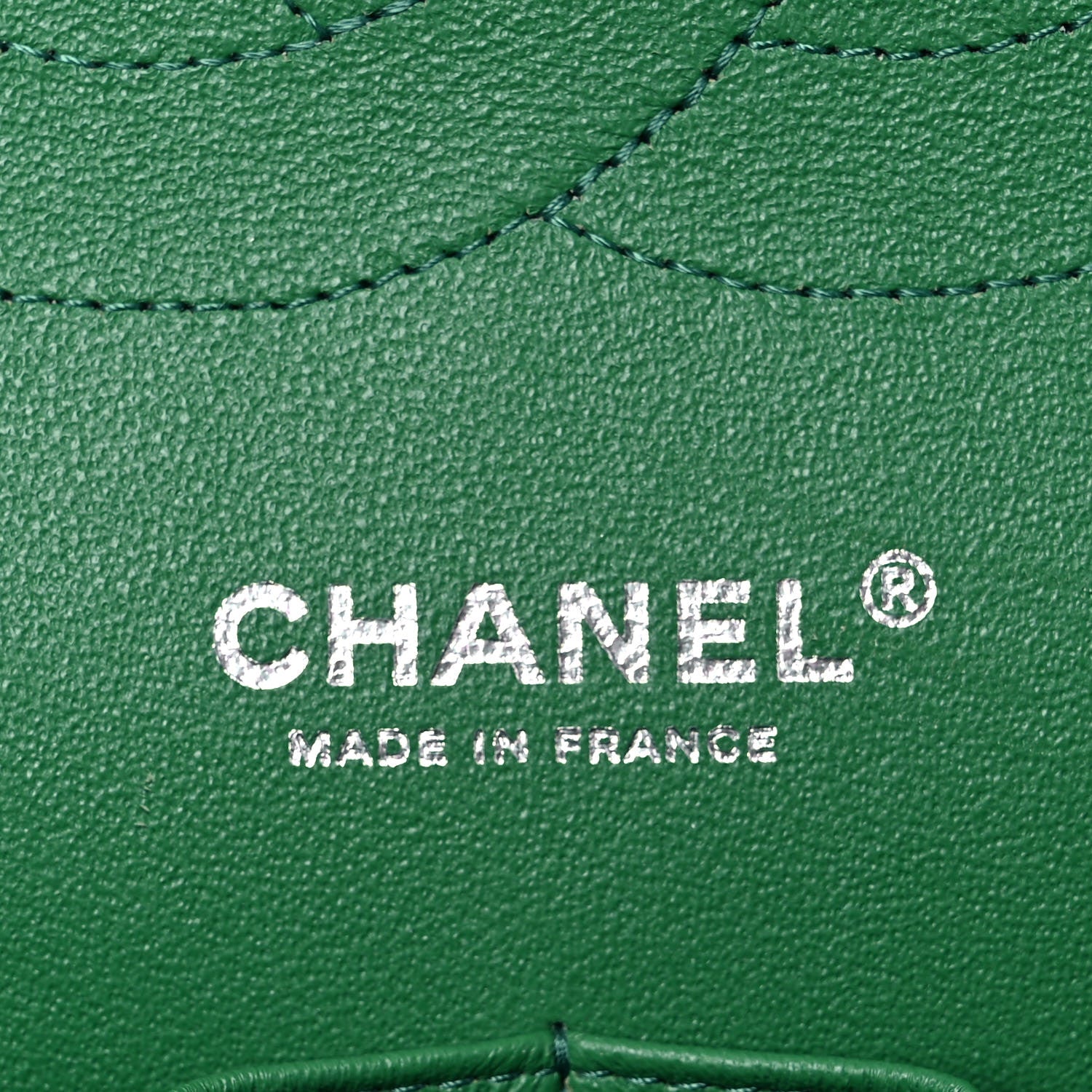 Chanel Caviar Quilted Jumbo Double Flap Green 6 of 12