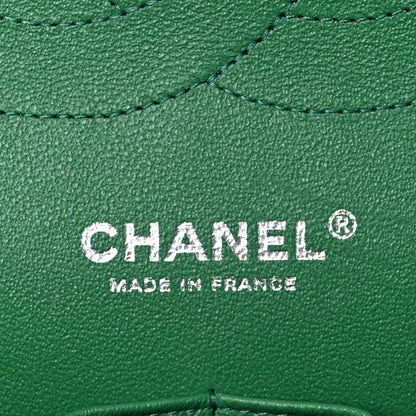 Chanel Caviar Quilted Jumbo Double Flap Green 6 of 12