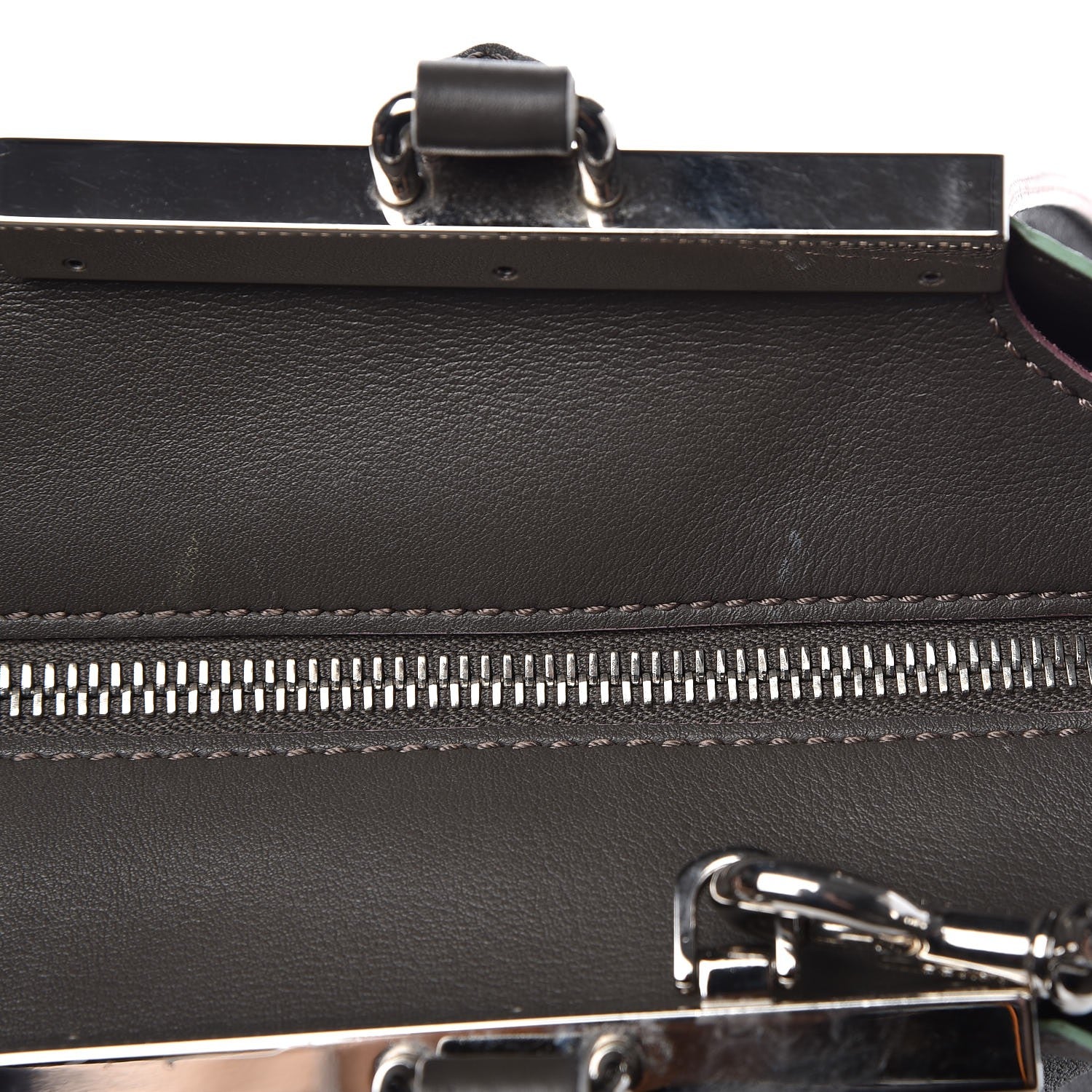 Fendi Vitello Dolce Century Petite 3Jours Tote Carbone 14 of 16