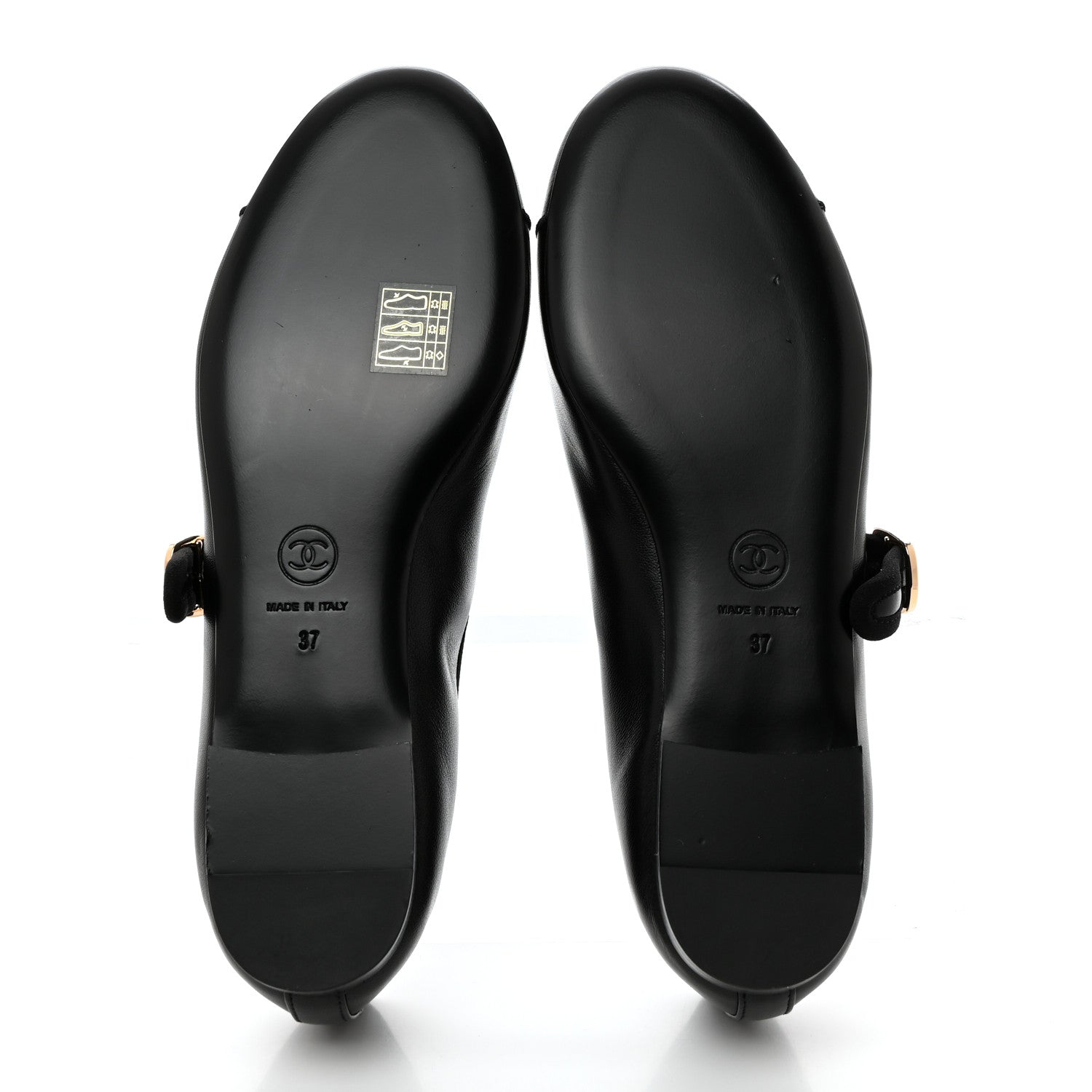 Chanel Lambskin Mary Jane Flats 37 Black 5 of 8