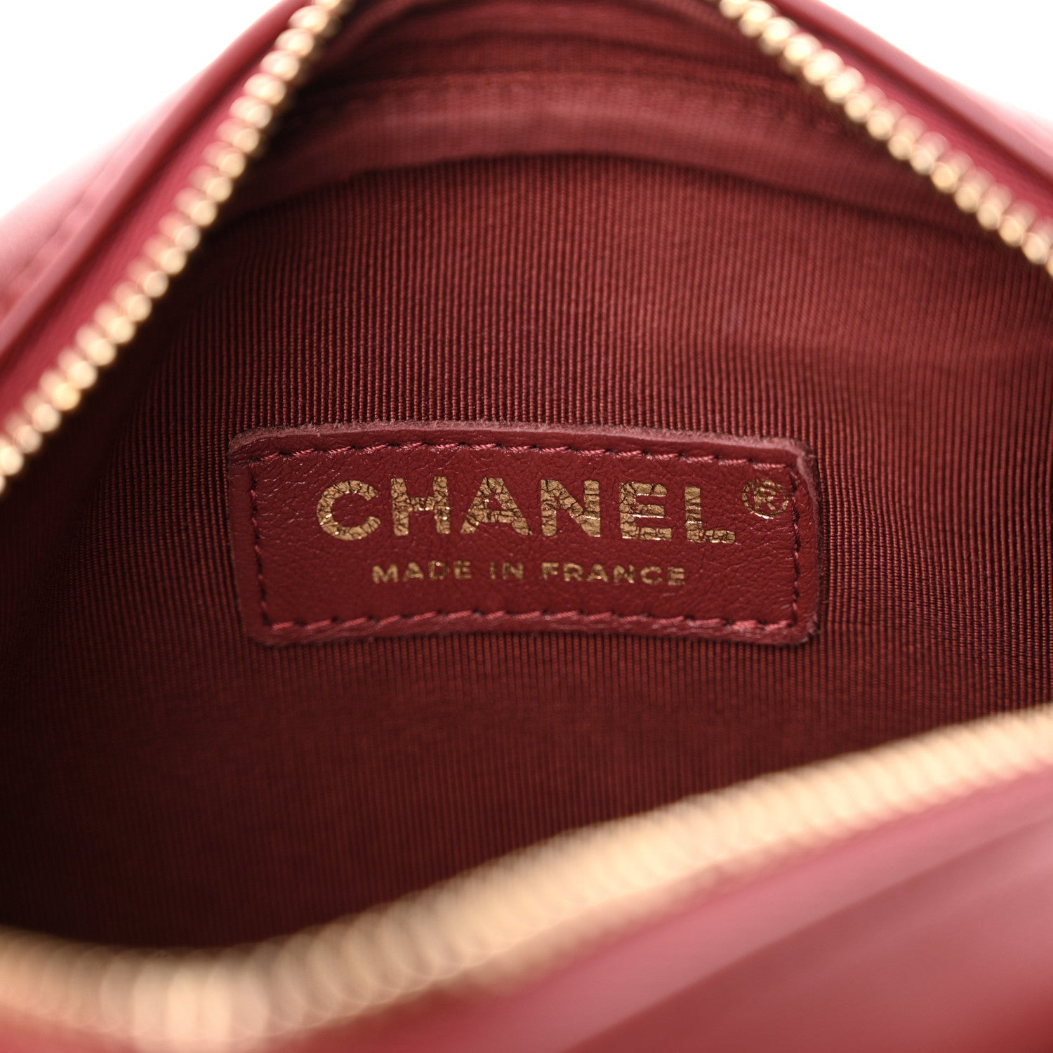 Chanel Lambskin Quilted Small Buckle Camera Case Bag Burgundy 6 of 10