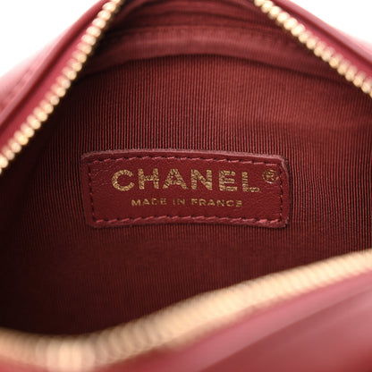 Chanel Lambskin Quilted Small Buckle Camera Case Bag Burgundy 6 of 10