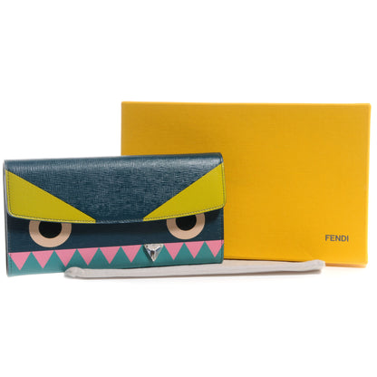 Fendi Vitello Crystal Tooth Monster Continental Wallet Oceano Multicolor 5 of 10