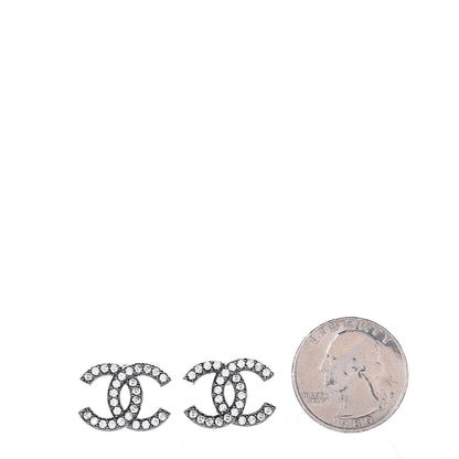 Chanel Ruthenium Crystal CC Earrings 2 of 4