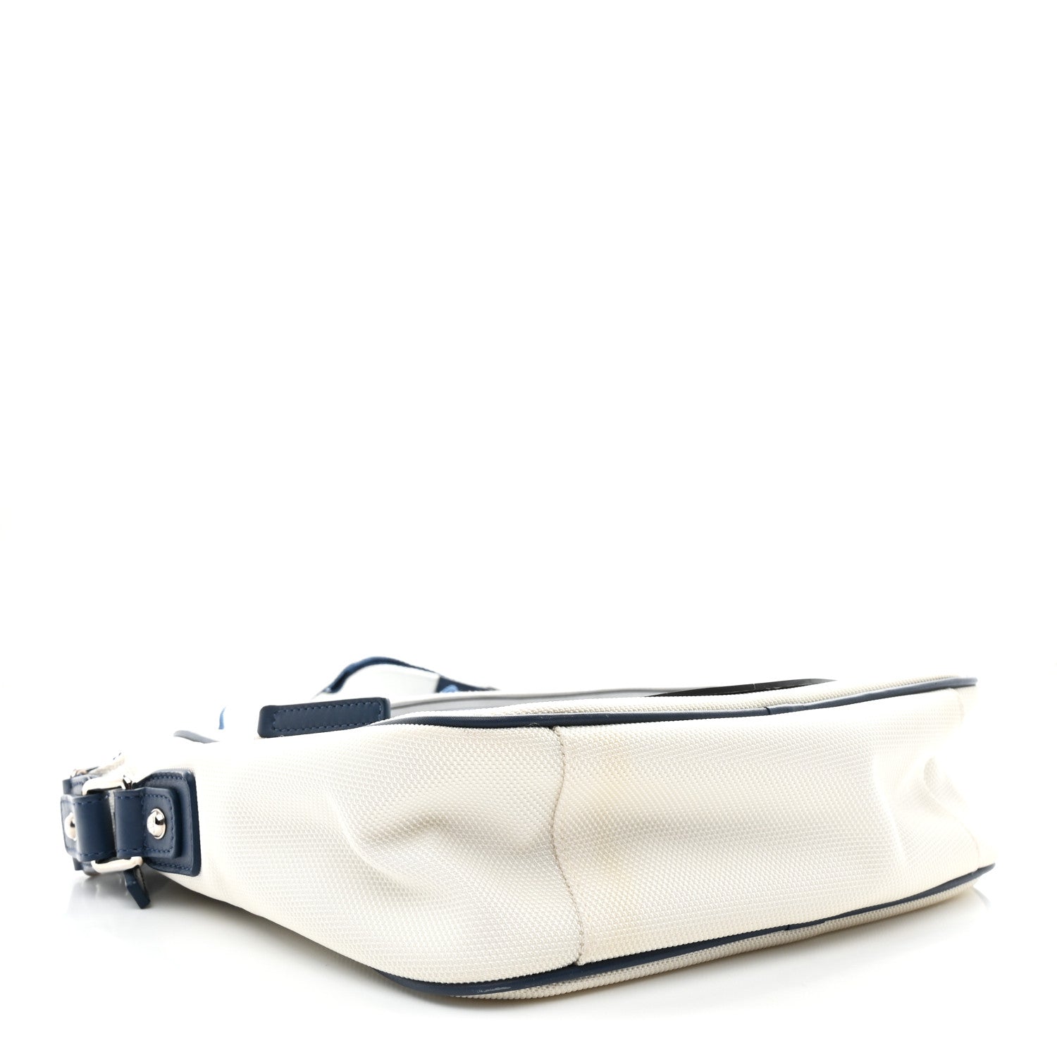 Chanel Nylon Rubber Messenger White Blue 7 of 21