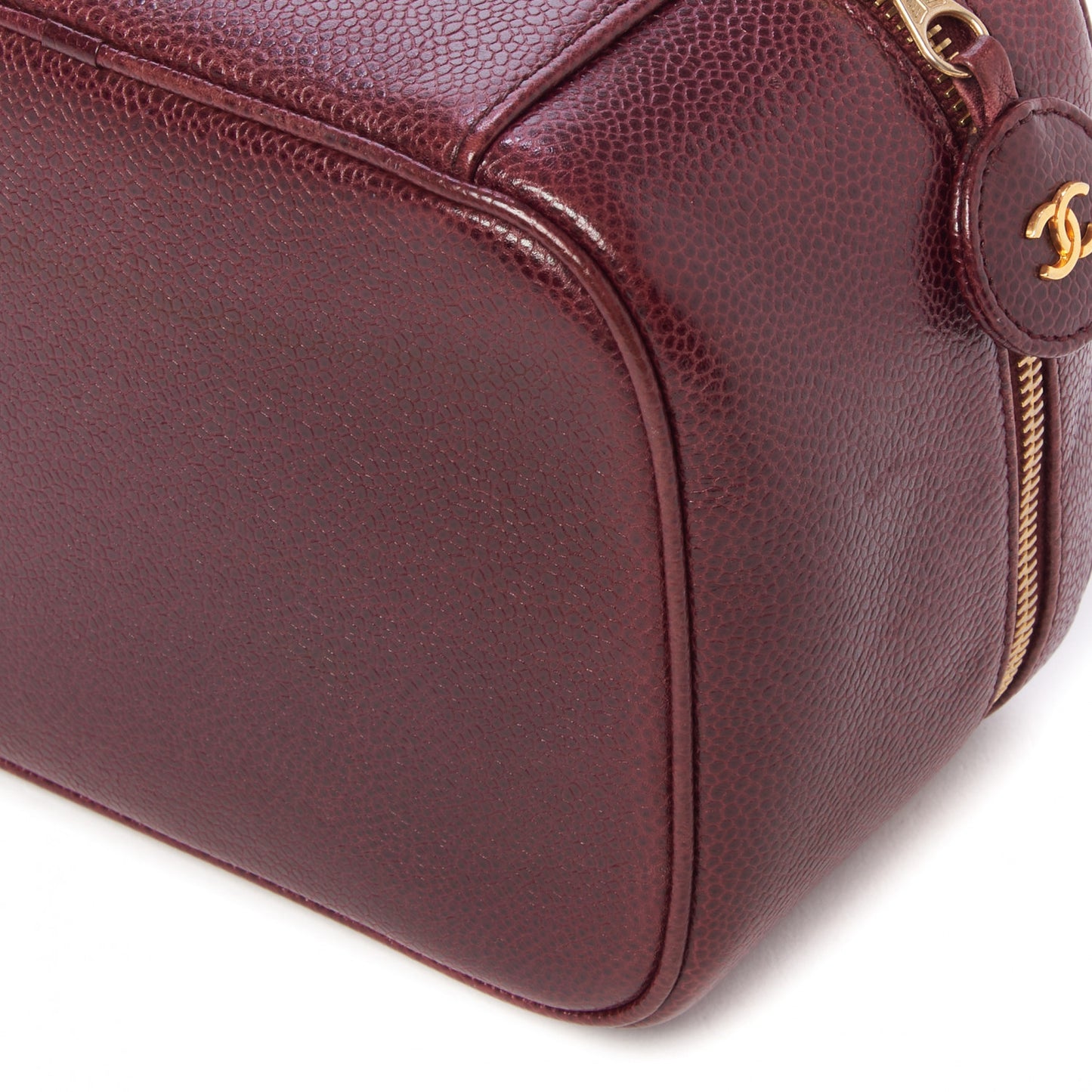 Caviar Vanity Cosmetic Case Burgundy