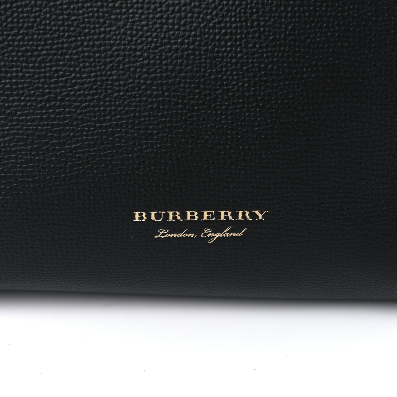 Burberry Grainy Calfskin House Check Small Banner Tote Black 7 of 9
