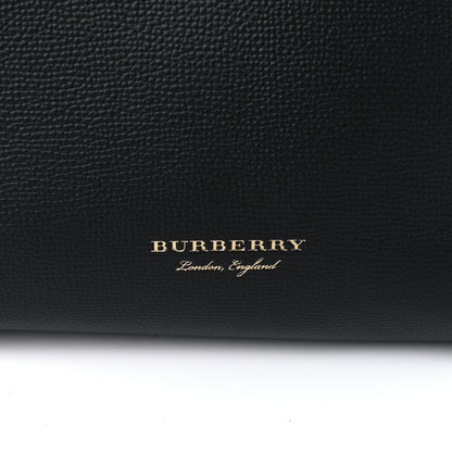 Burberry Grainy Calfskin House Check Small Banner Tote Black 7 of 9
