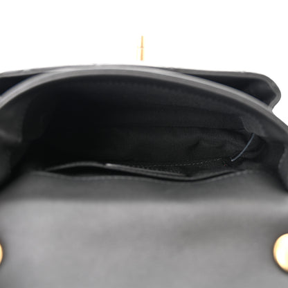Chanel Calfskin Quilted Top Handle Flap Black 5 of 11