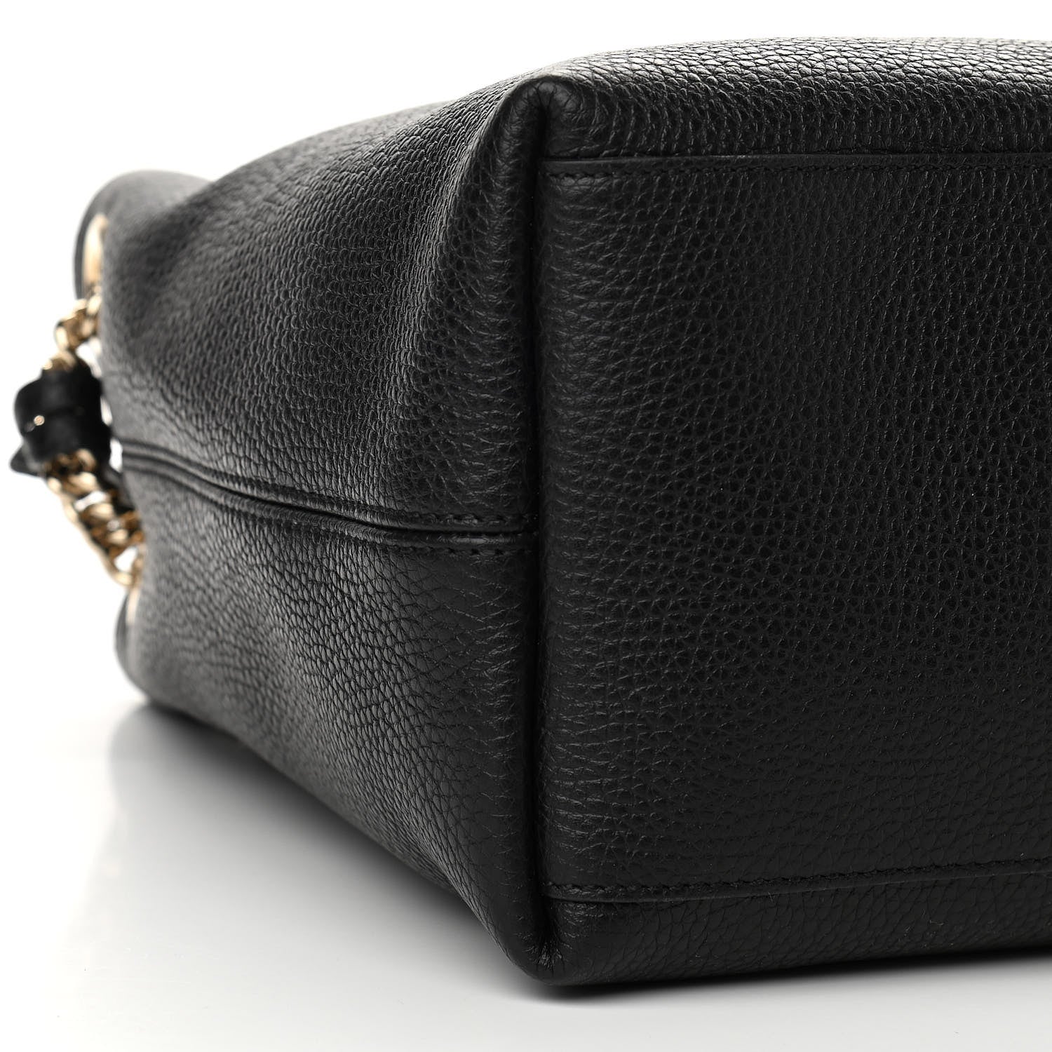 Gucci Pebbled Calfskin Medium Soho Chain Shoulder Bag Black 9 of 10