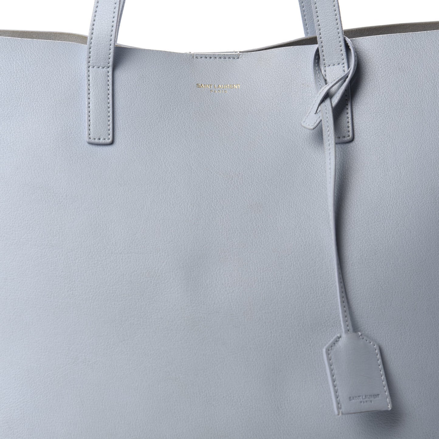 Calfskin Large Shopping Tote Light Blue