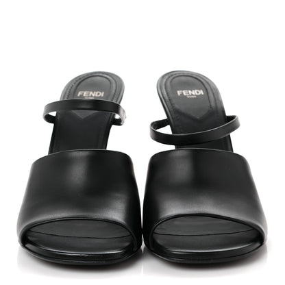 Fendi Calfskin Fendi First 95mm Slide Sandals 38 Black 2 of 10
