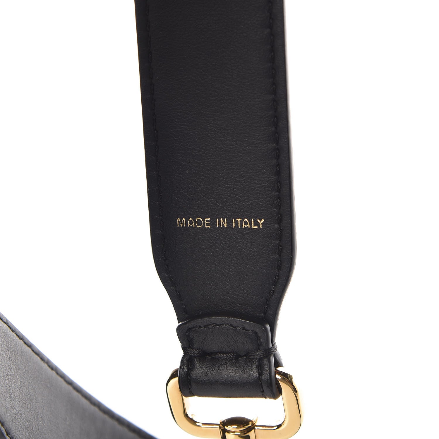 Fendi Vitello Century Opaco Flat Studded Strap You Black 4 of 4