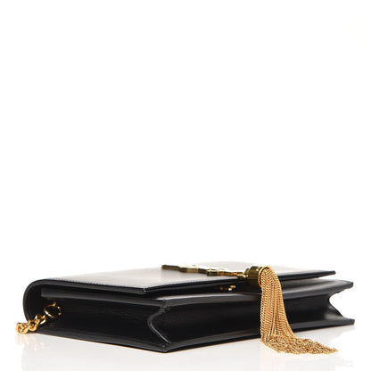 Saint Laurent Smooth Calfskin Classic Monogram Kate Tassel Chain Wallet Black 4 of 7