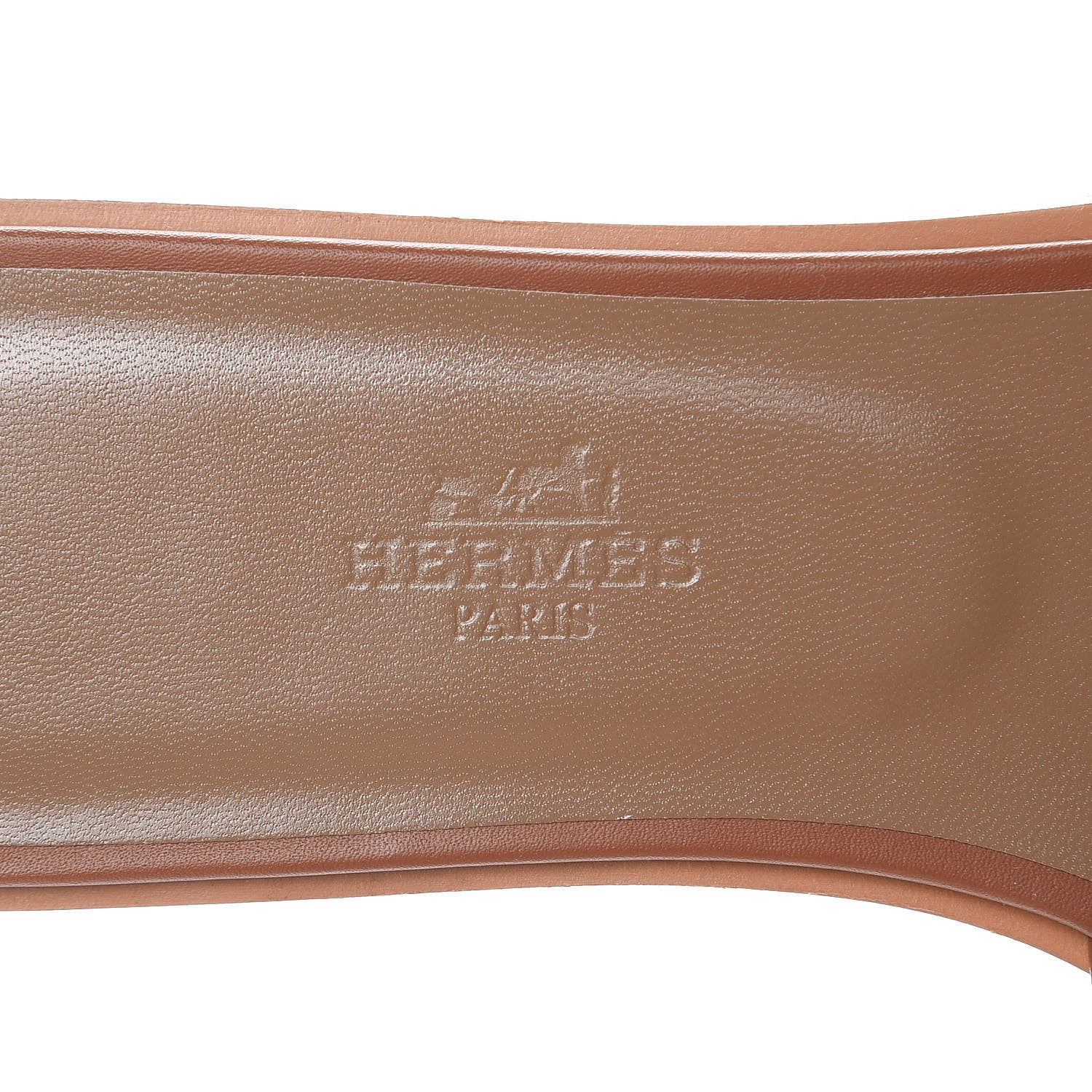 Hermes Box Calfskin Oran Sandals 37.5 Gold 7 of 7