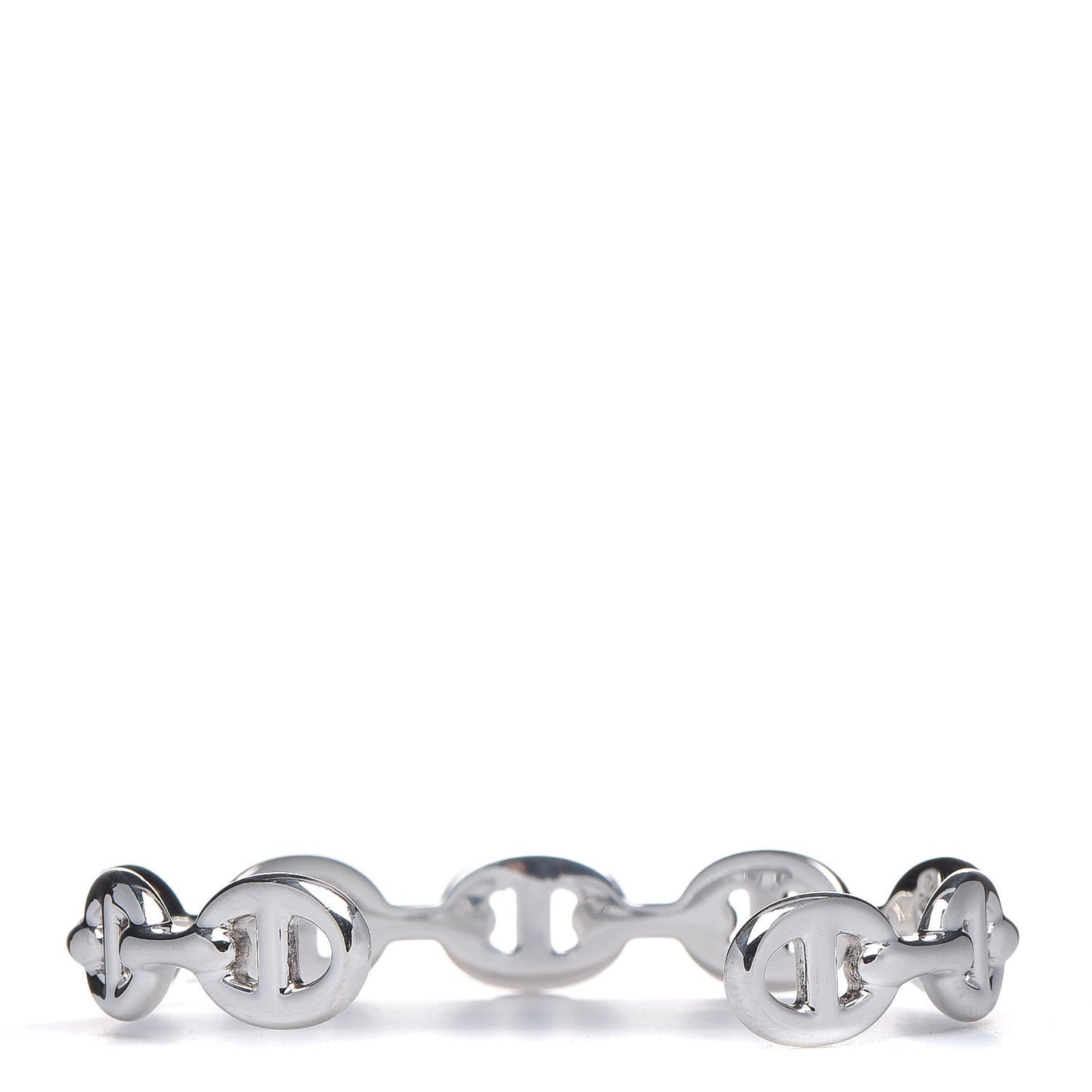 Sterling Silver MM Chaine d'Ancre Enchainee Cuff Bracelet LG