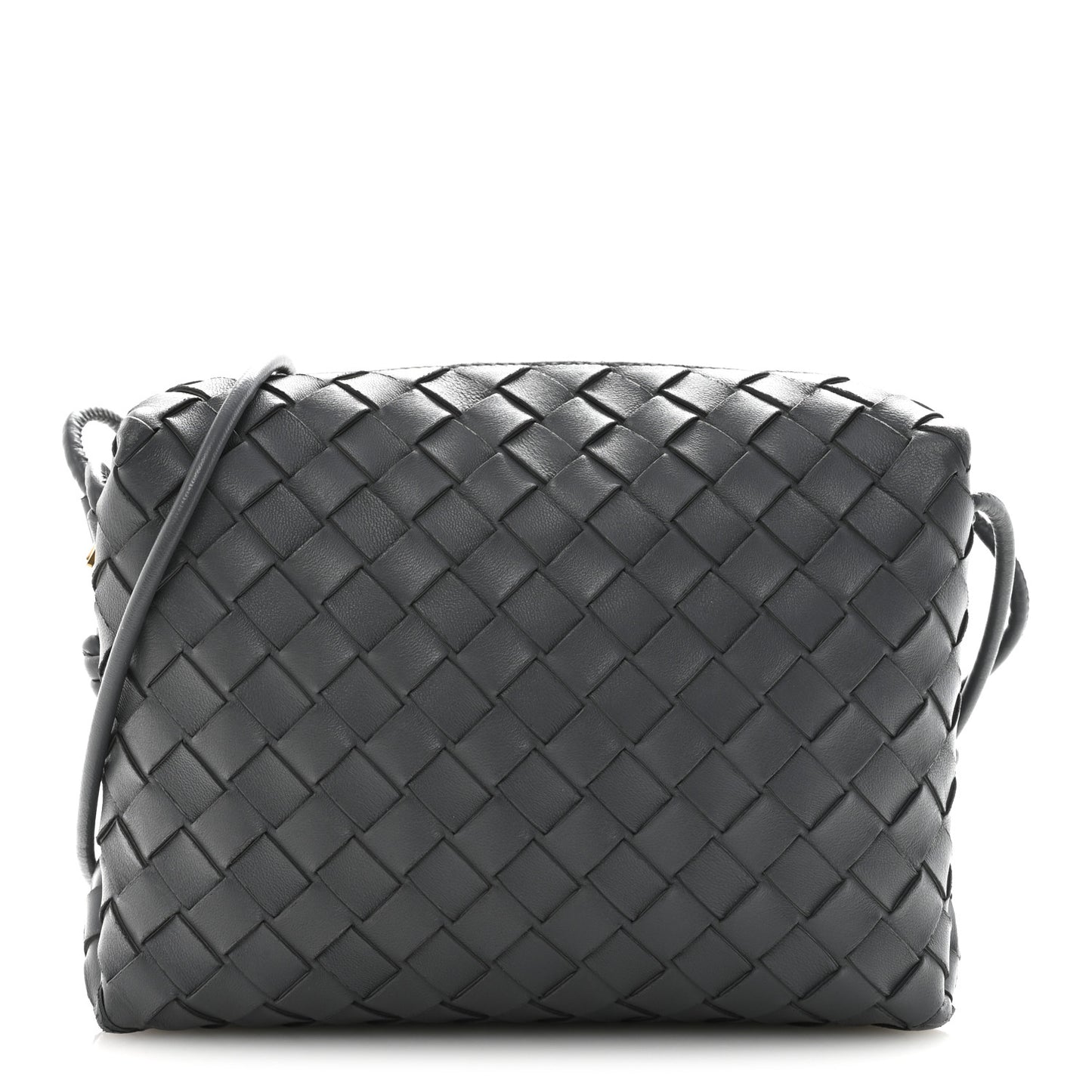 Nappa Intrecciato Small Loop Camera Bag Thunder