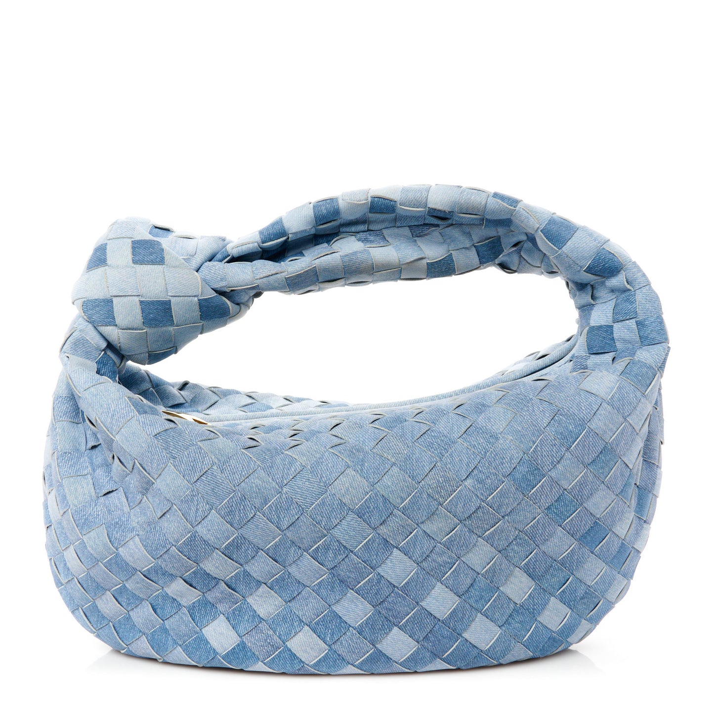Nappa Denim Effect Intrecciato Teen Jodie Hobo Denim