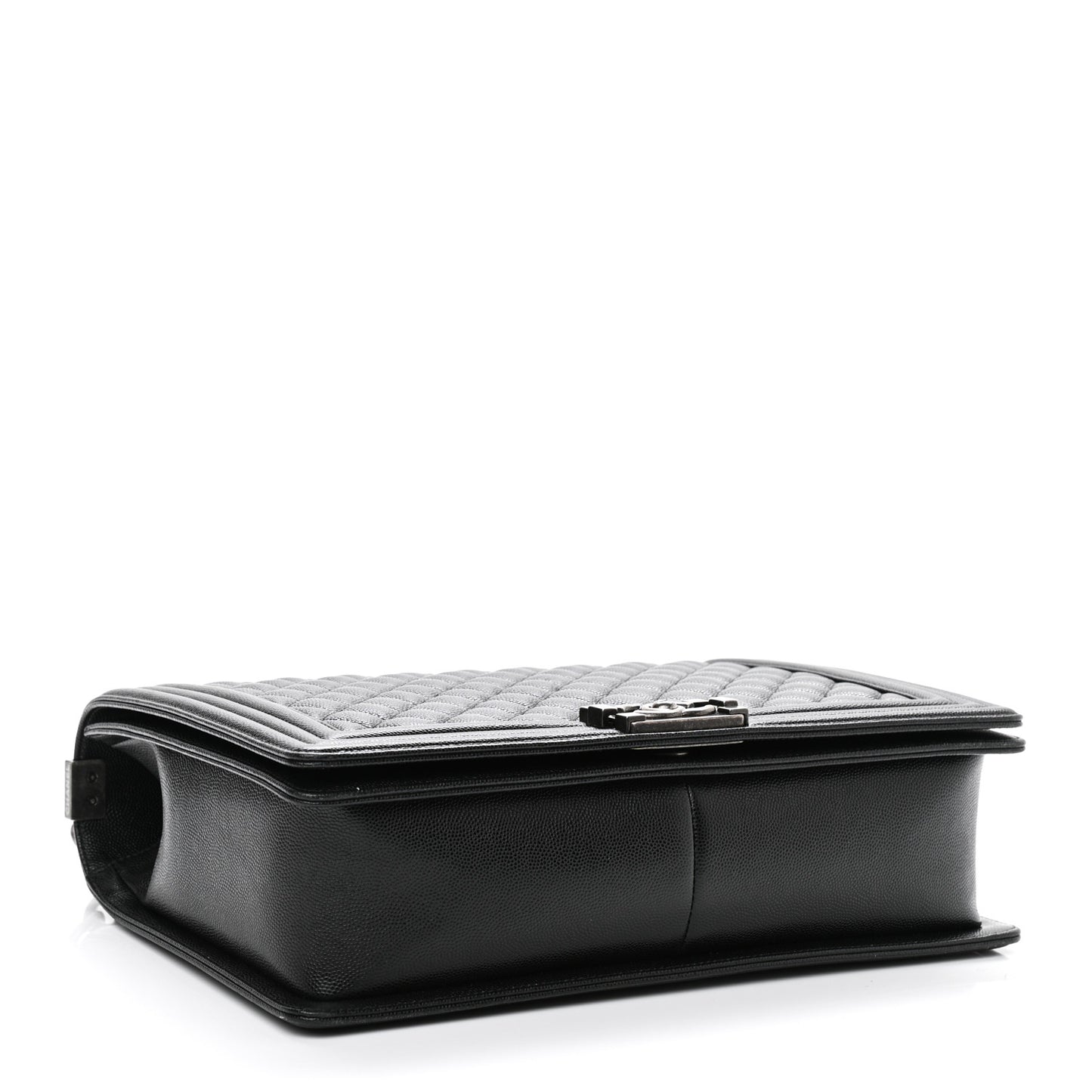 Caviar Quilted Large Boy Flap Black