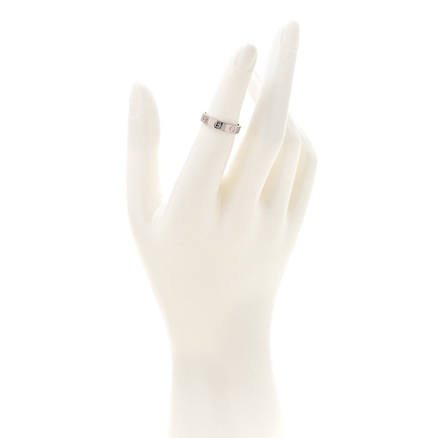 Cartier 18K White Gold 3.5mm LOVE Wedding Band Ring 49 5 2 of 5