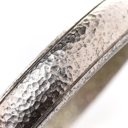 Chanel Metal Hammered CC Bangle Set of 2 Silver 5 of 5